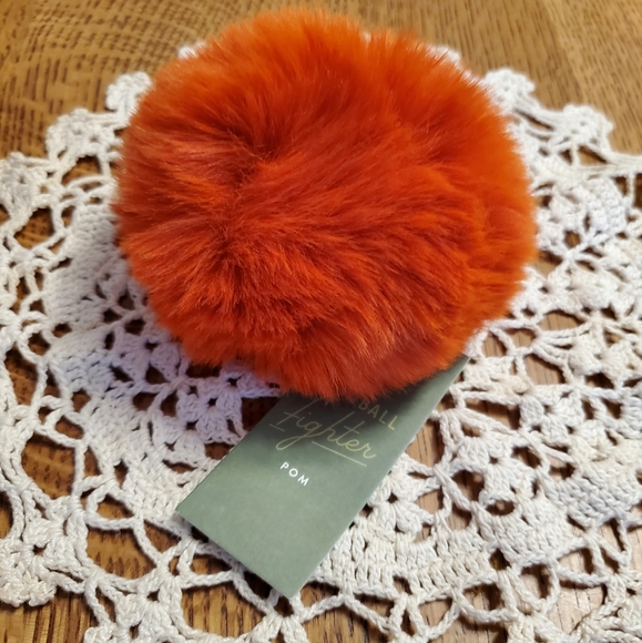 Rare! - Anthropologie Pick-a-pom Short fur Pom - reddish-orange - Picture 3 of 9